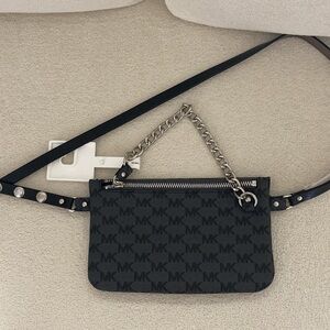 Black Michael, Kors, belt bag, and or Crossbody bag with tags 8x5